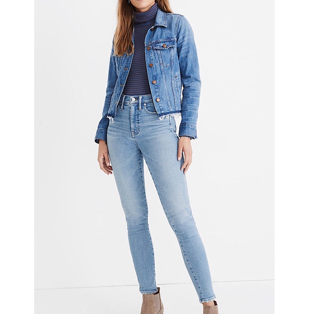 Madewell 10 in. high rise skinny jeans Hamden wash